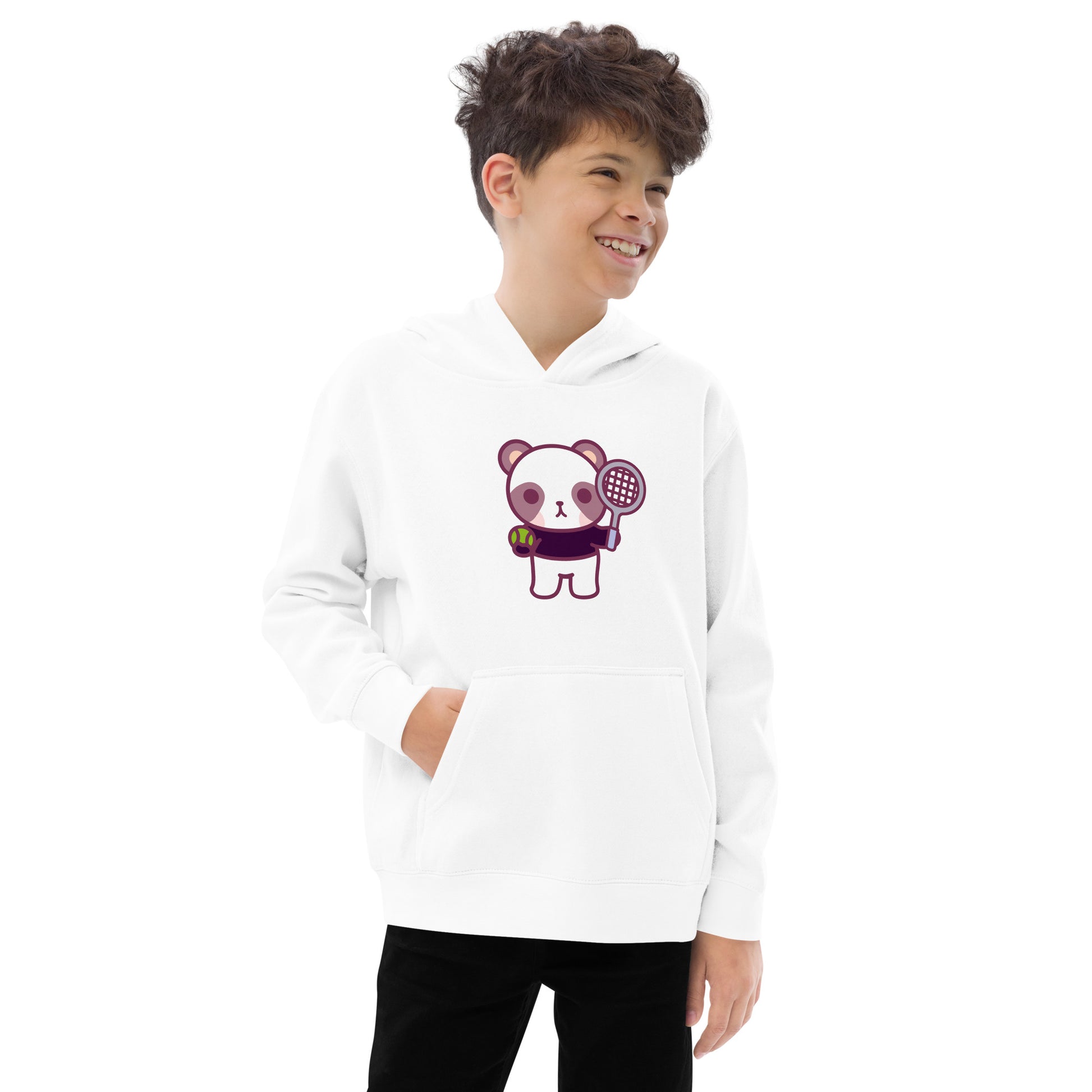 Youth Henri Hoodie - White / Grey - TOKKITENNIS