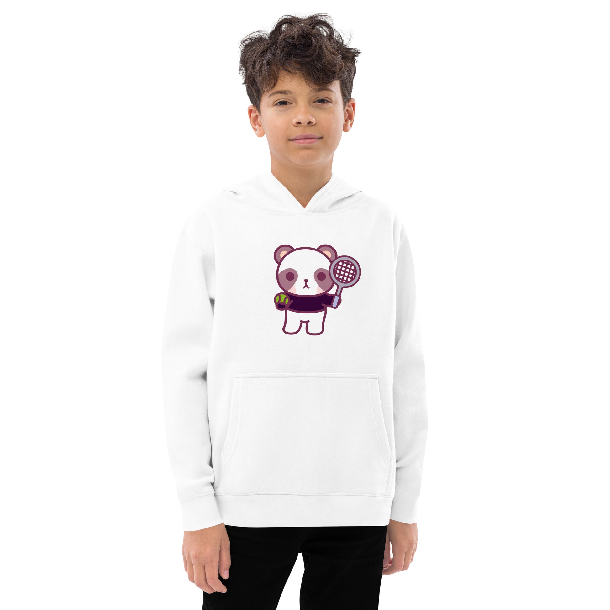 Youth Henri Hoodie - White / Grey - TOKKITENNIS