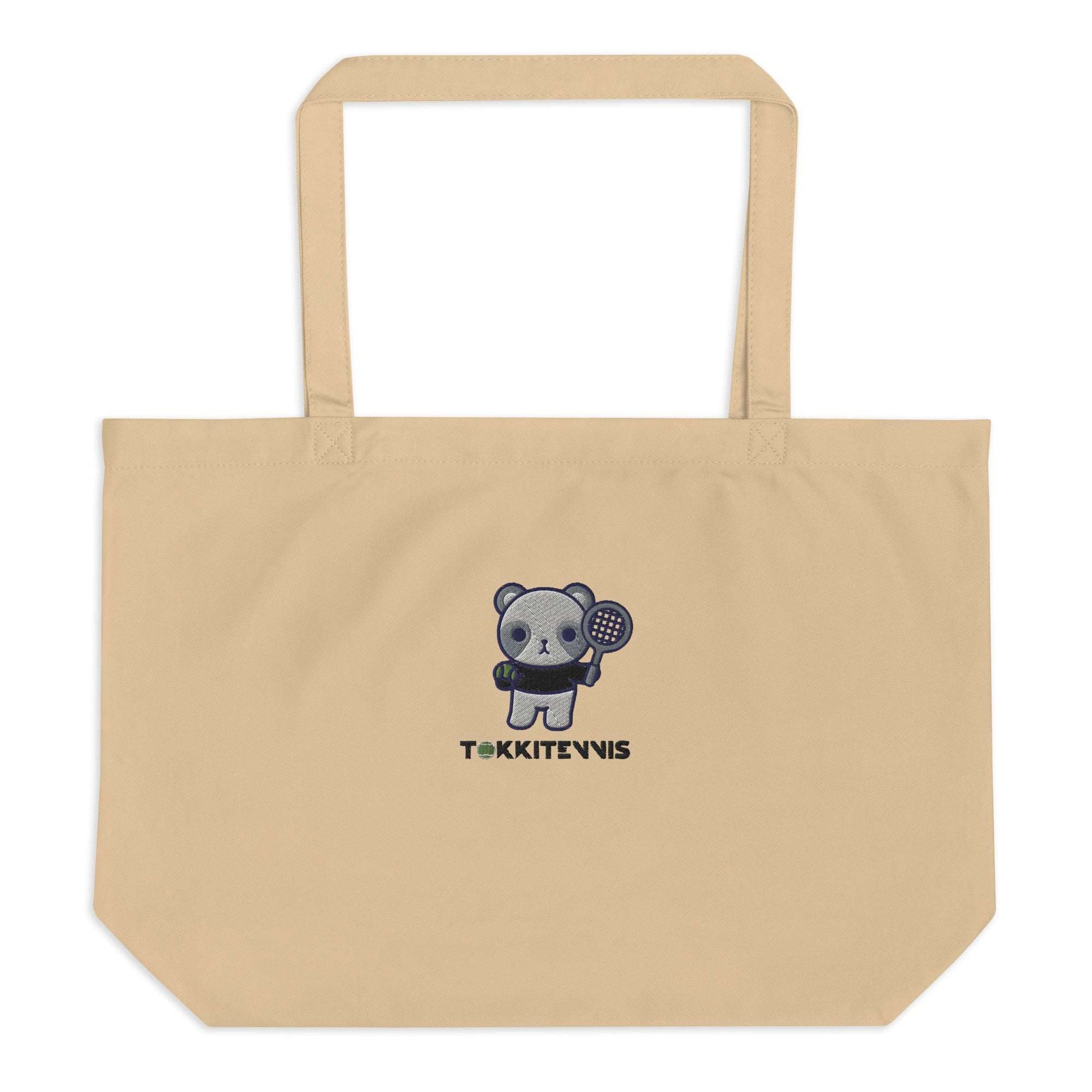 Large organic Henri tote bag - Oyster - TOKKITENNIS