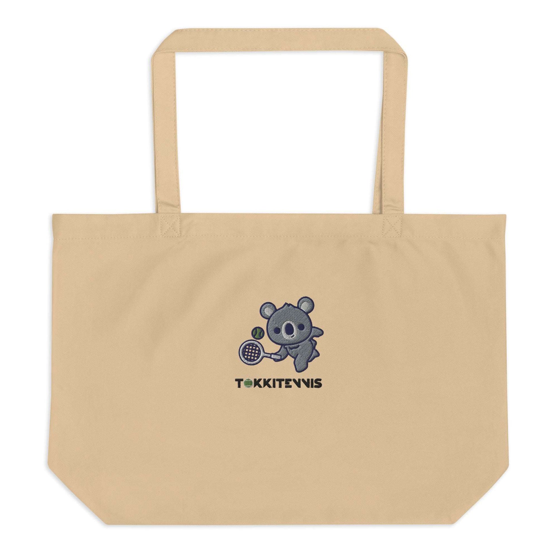 Large organic Ken tote bag - Oyster - TOKKITENNIS