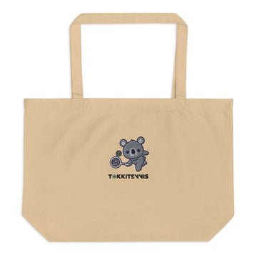 Large organic Ken tote bag - Oyster - TOKKITENNIS