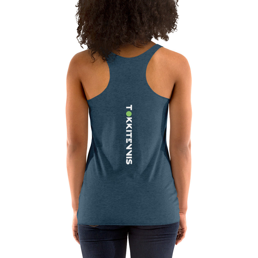 Women's Ken Racerback Tank - Black / Navy / Indigo - TOKKITENNIS