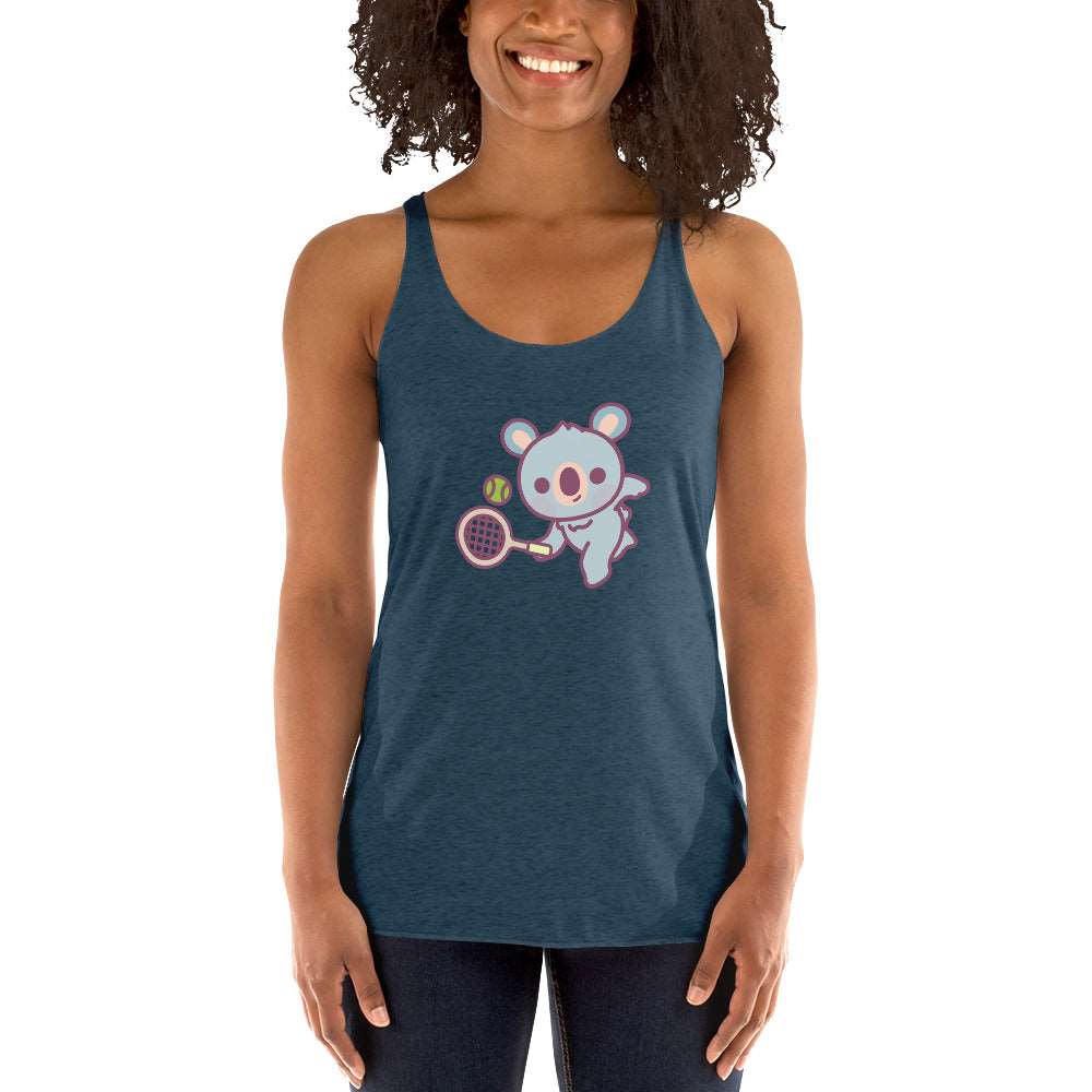 Women's Ken Racerback Tank - Black / Navy / Indigo - TOKKITENNIS