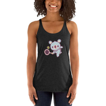 Women's Ken Racerback Tank - Black / Navy / Indigo - TOKKITENNIS