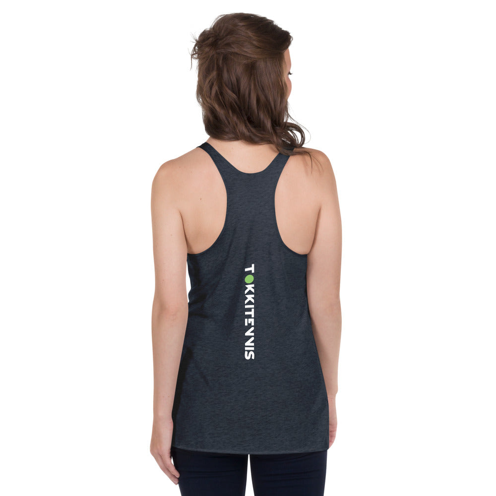 Women's Emma Racerback Tank - Black / Navy / Indigo - TOKKITENNIS