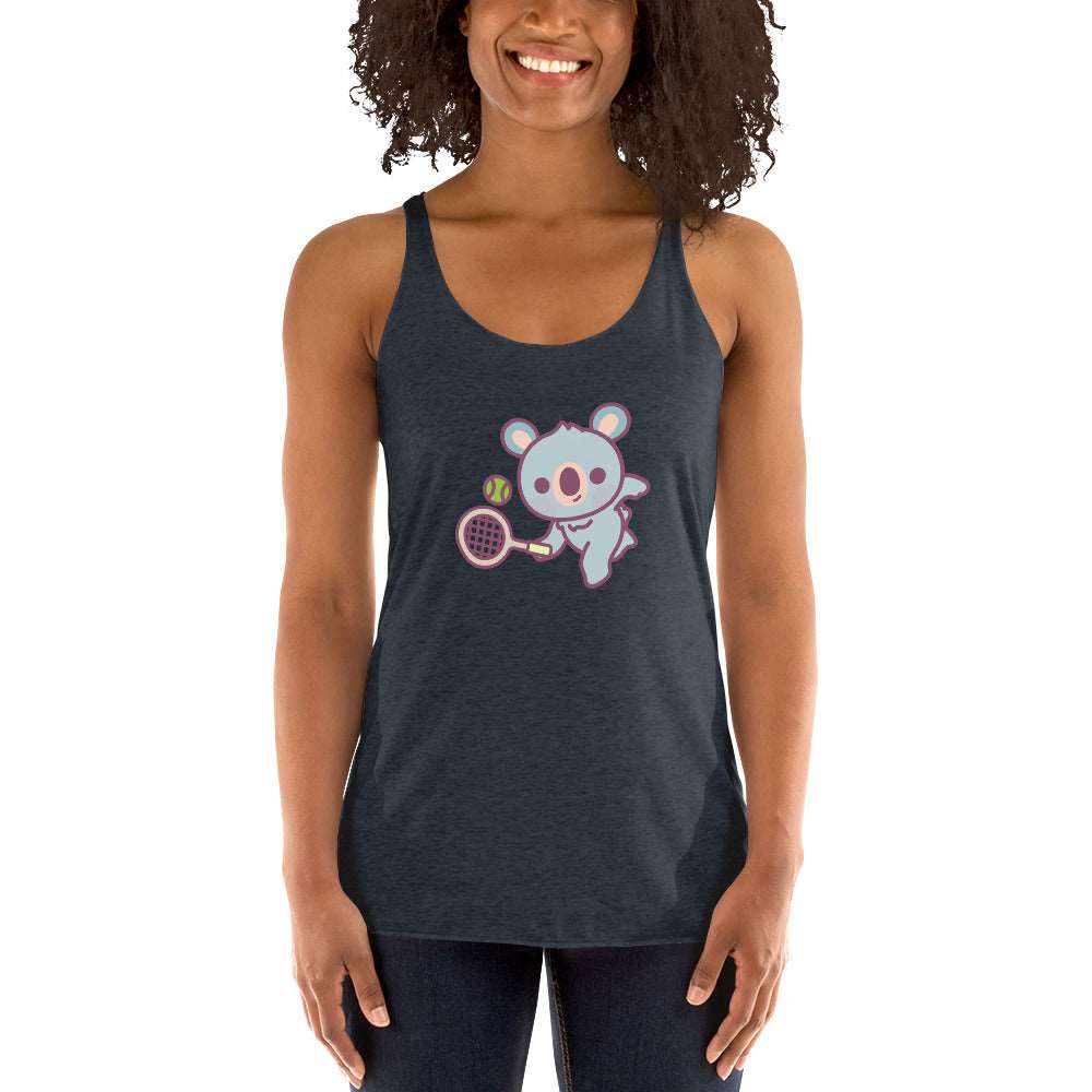 Women's Ken Racerback Tank - Black / Navy / Indigo - TOKKITENNIS