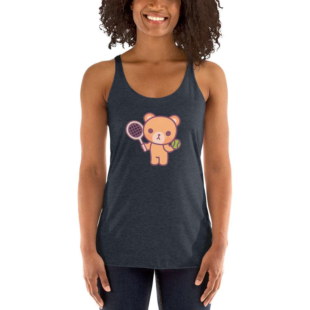 Women's Stefan Racerback Tank - Black / Navy / Indigo - TOKKITENNIS