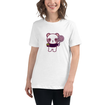 Women's Henri "Biggie" T-Shirt - White / Light Grey - TOKKITENNIS