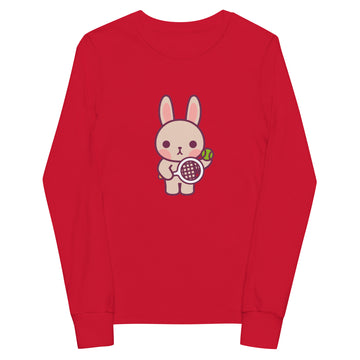 Youth Emma Biggie Long Sleeve Tee - Red - TOKKITENNIS