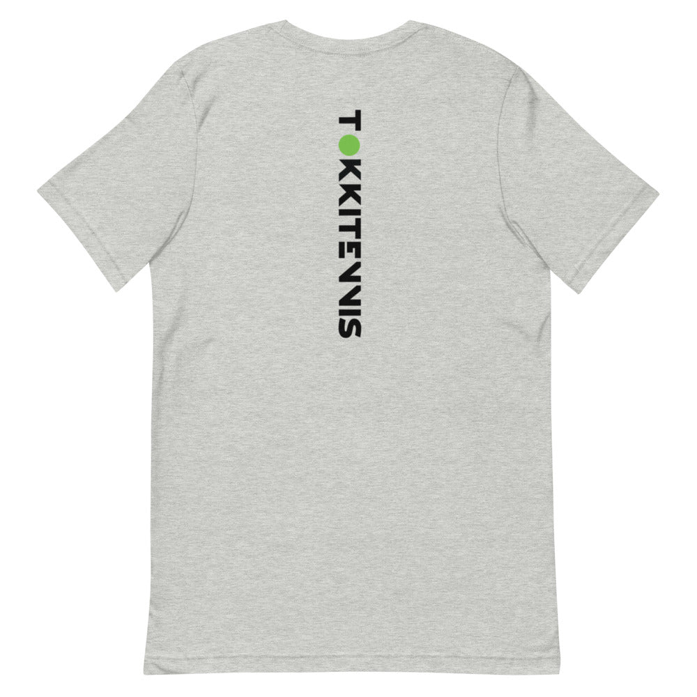 Adult Unisex Short-Sleeve Stefan T-Shirt - White / Light Grey - TOKKITENNIS
