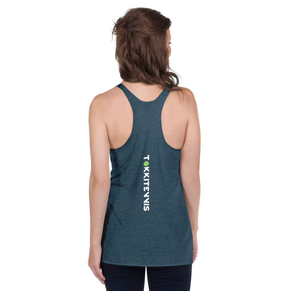 Women's Henri Racerback Tank - Black / Navy / Indigo - TOKKITENNIS