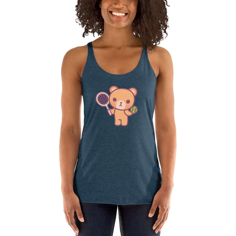 Women's Stefan Racerback Tank - Black / Navy / Indigo - TOKKITENNIS