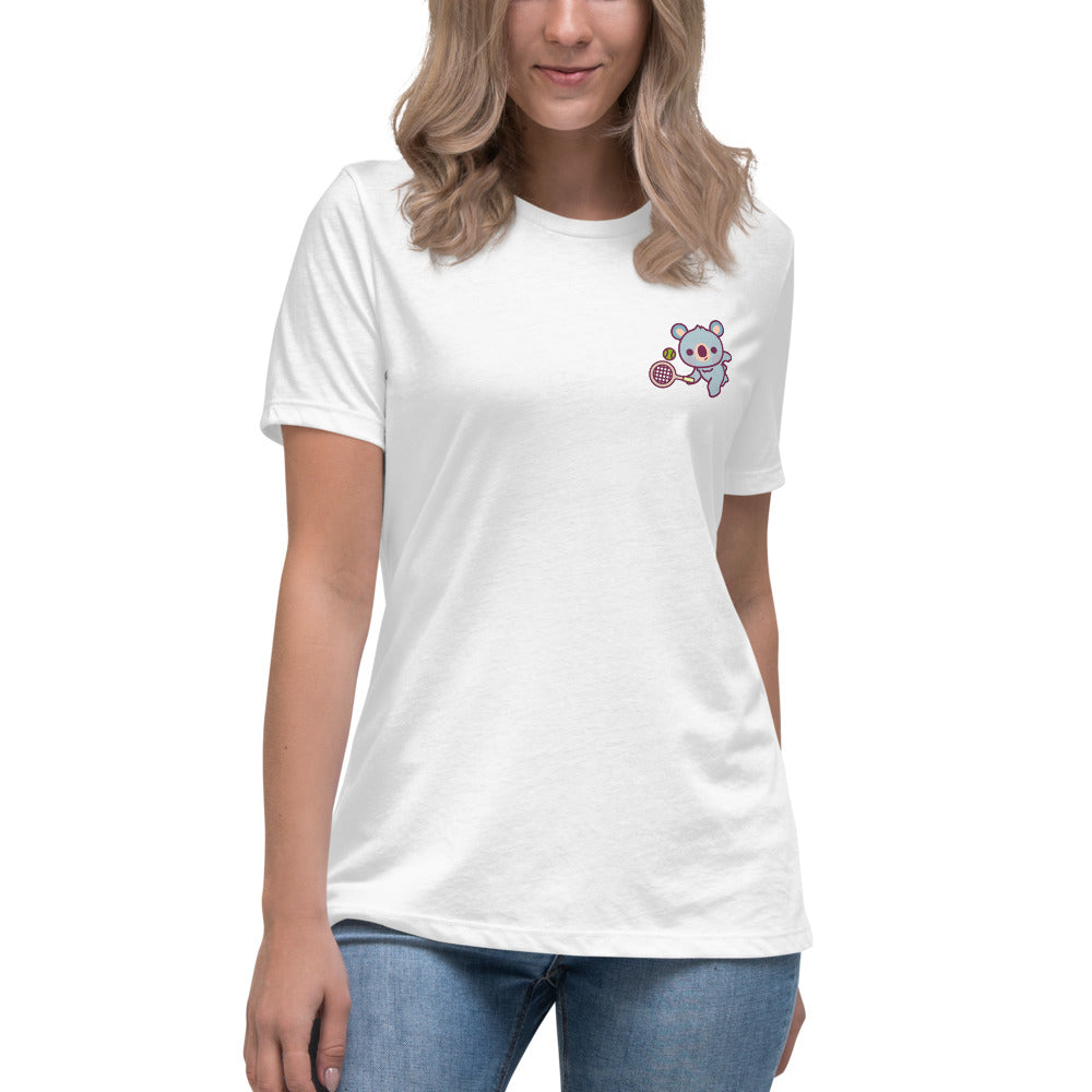 Women's Ken "Mini-Me" T-Shirt - White / Light Grey - TOKKITENNIS